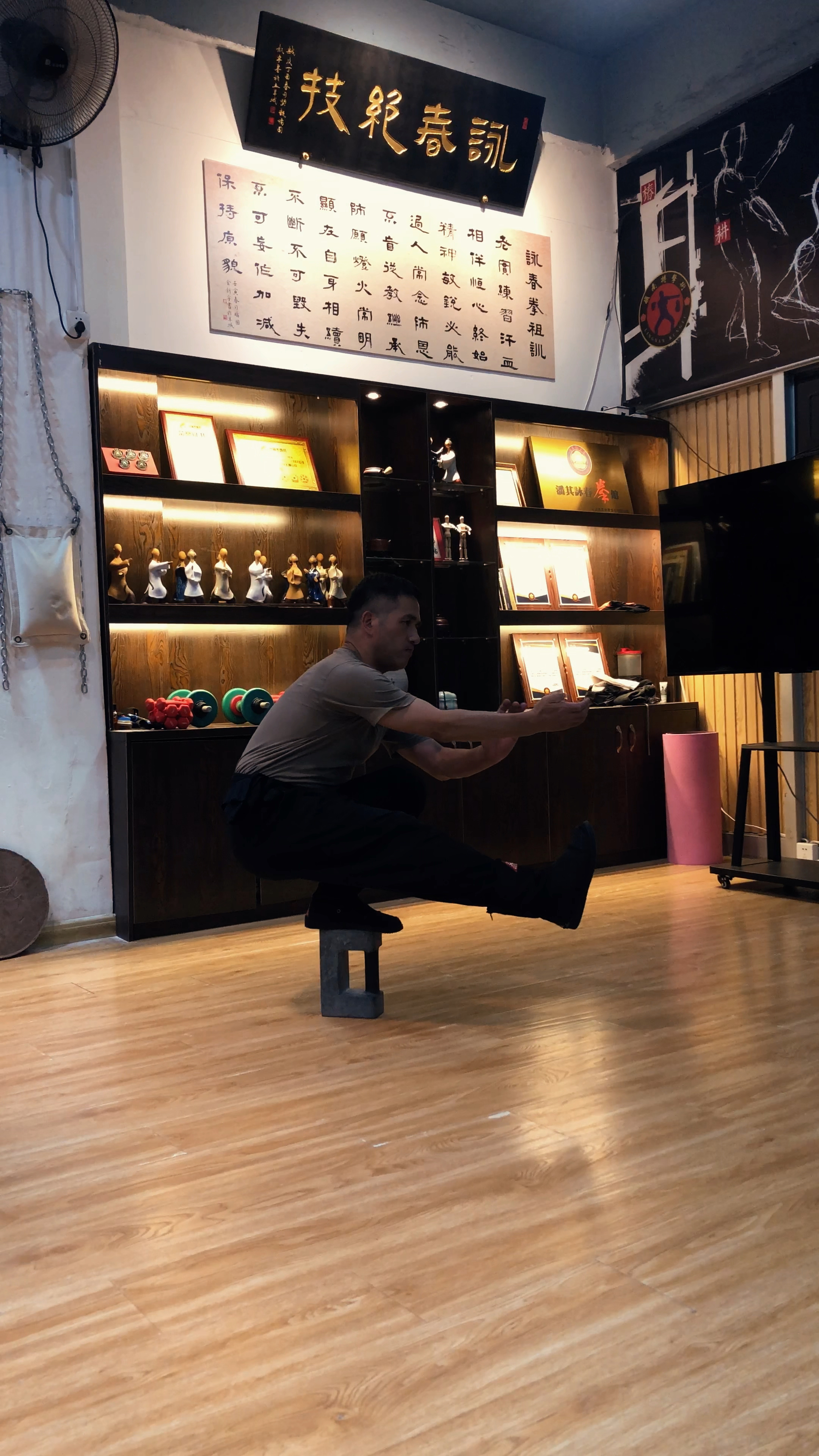 叶问蹲,升级版叶问单脚蹲