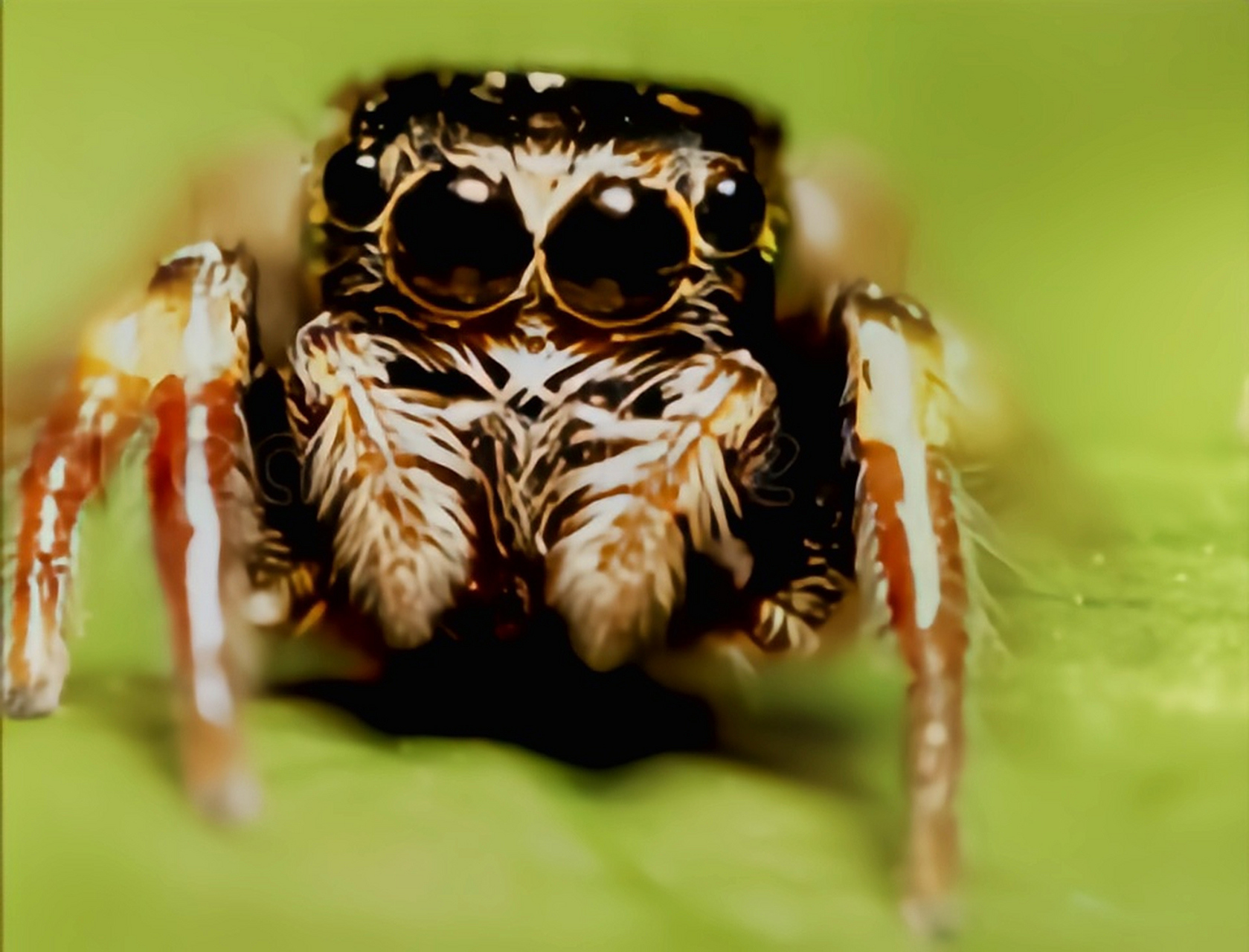 每天认识一种动物——花蛤沙蛛 花蛤沙蛛别名蝇虎,苍蝇老虎,安德逊跳