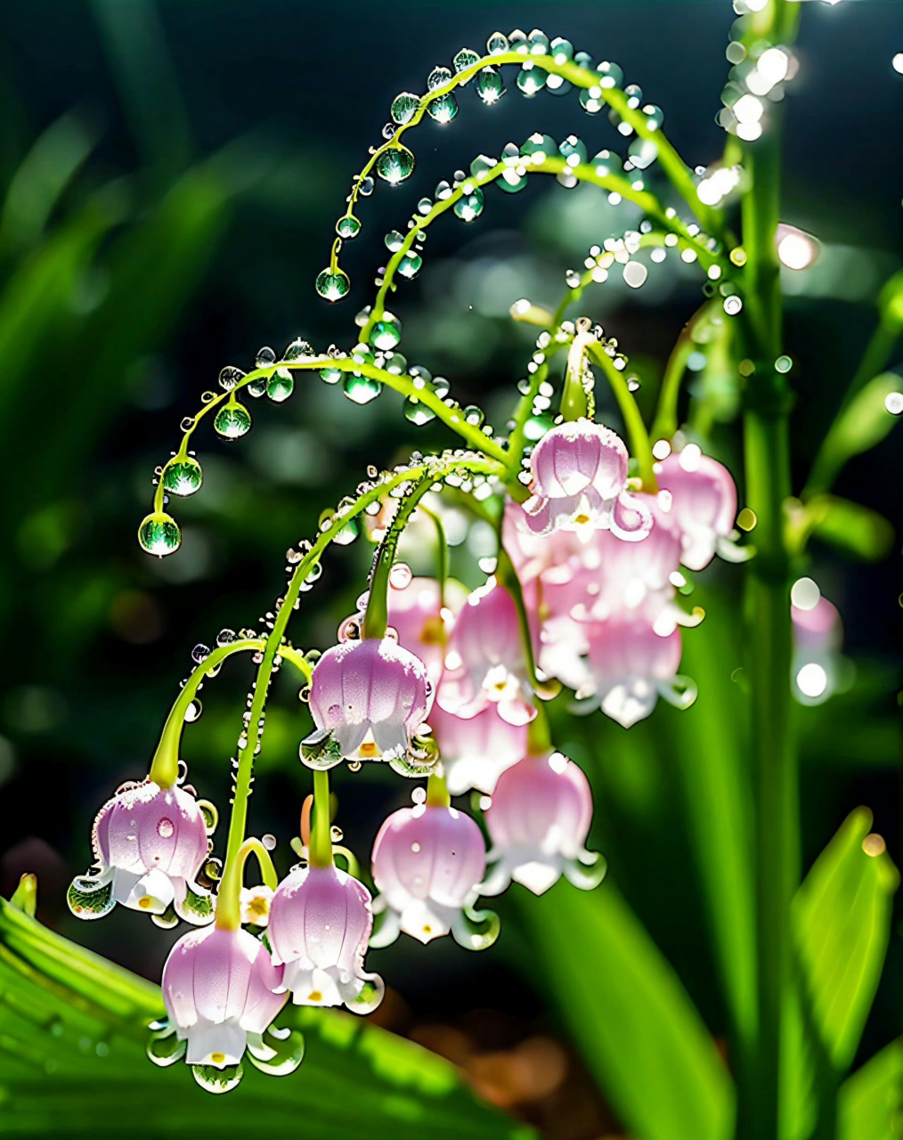 传说,只要收到铃兰花就会收到幸运,因为铃兰花代表着幸福.