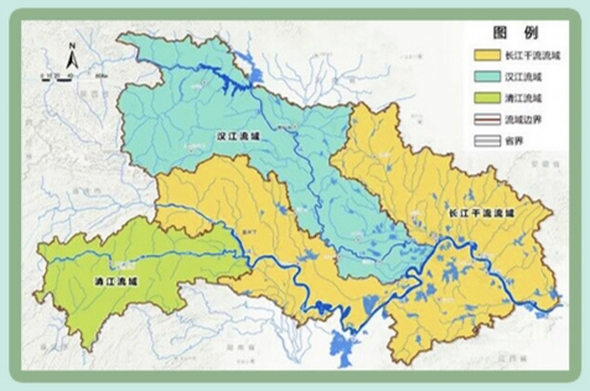 湖北三大流域,图一蓝色部分是汉江流域,主要地级市有襄阳,十堰,荆门