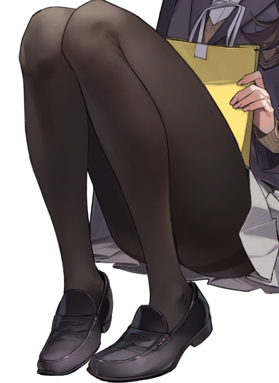 普通人根本无法做到这个坐姿好吧?画师可真能画#二次元黑丝美少女