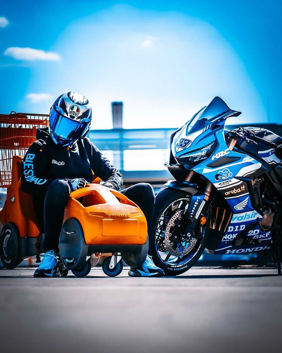 蓝色的本田cbr650r机车美图,车主derfreeze