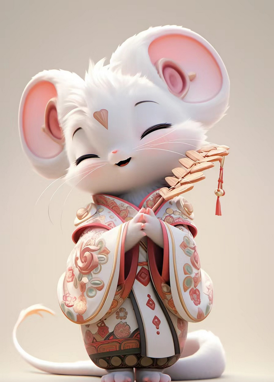 可爱且漂亮的小老鼠#今日早安问候