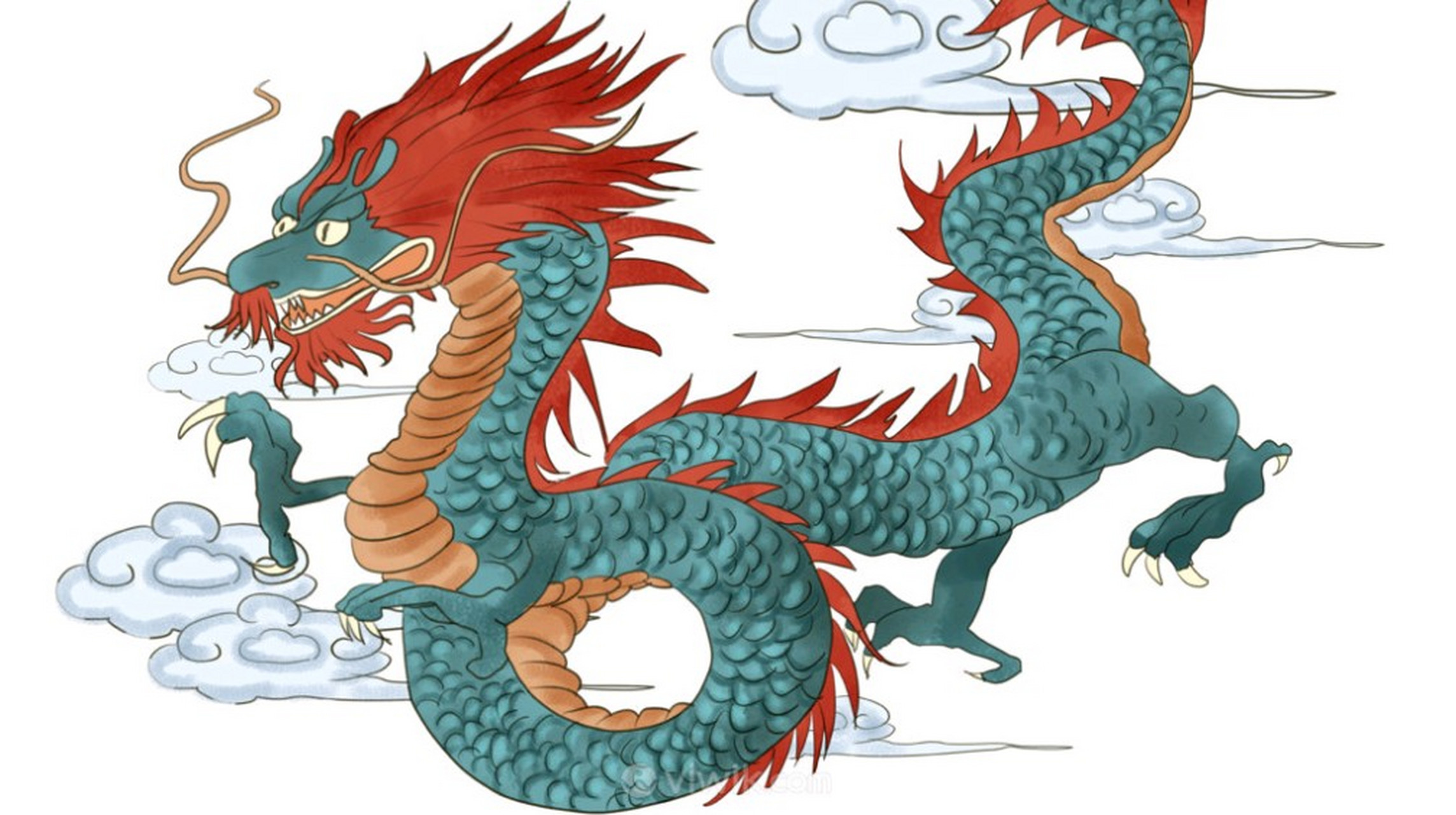 龙的形象很奇怪,融合了九种动物的特点,也就是我们常说的龙有九似.