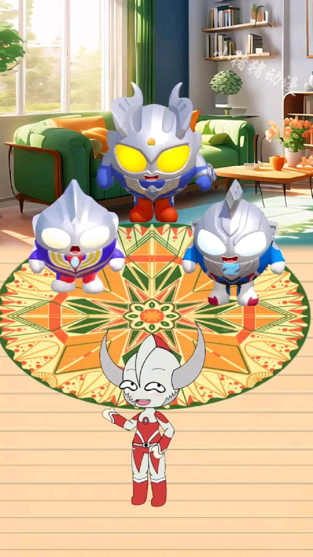 奥特小蛋仔帮小泰罗打贝利亚救奥母,小泰罗把他的蓝莓叶黄素软糖吃