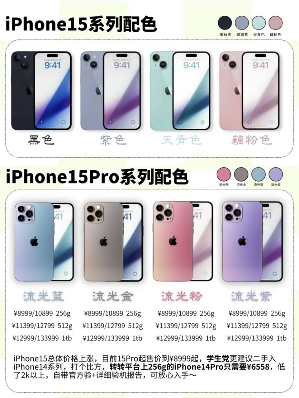 iphone15配色曝光汇总!