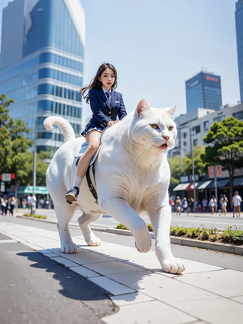 小猫咪来接我放学了