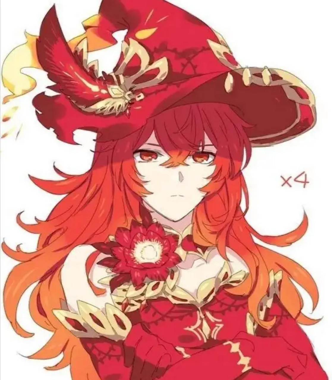 当迪卢克穿上魔女套装后