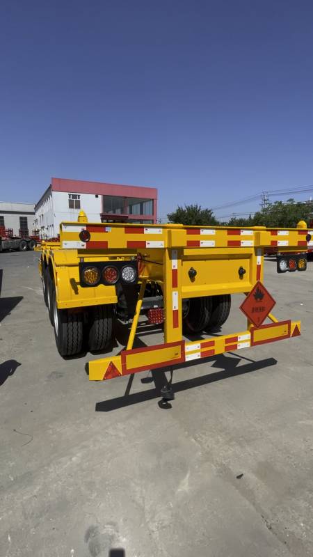 95米危险品罐箱运输半挂车空气悬挂盘刹桥可加装高栏-度小视