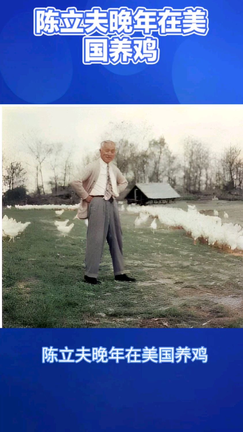 陈立夫晚年在美国养鸡