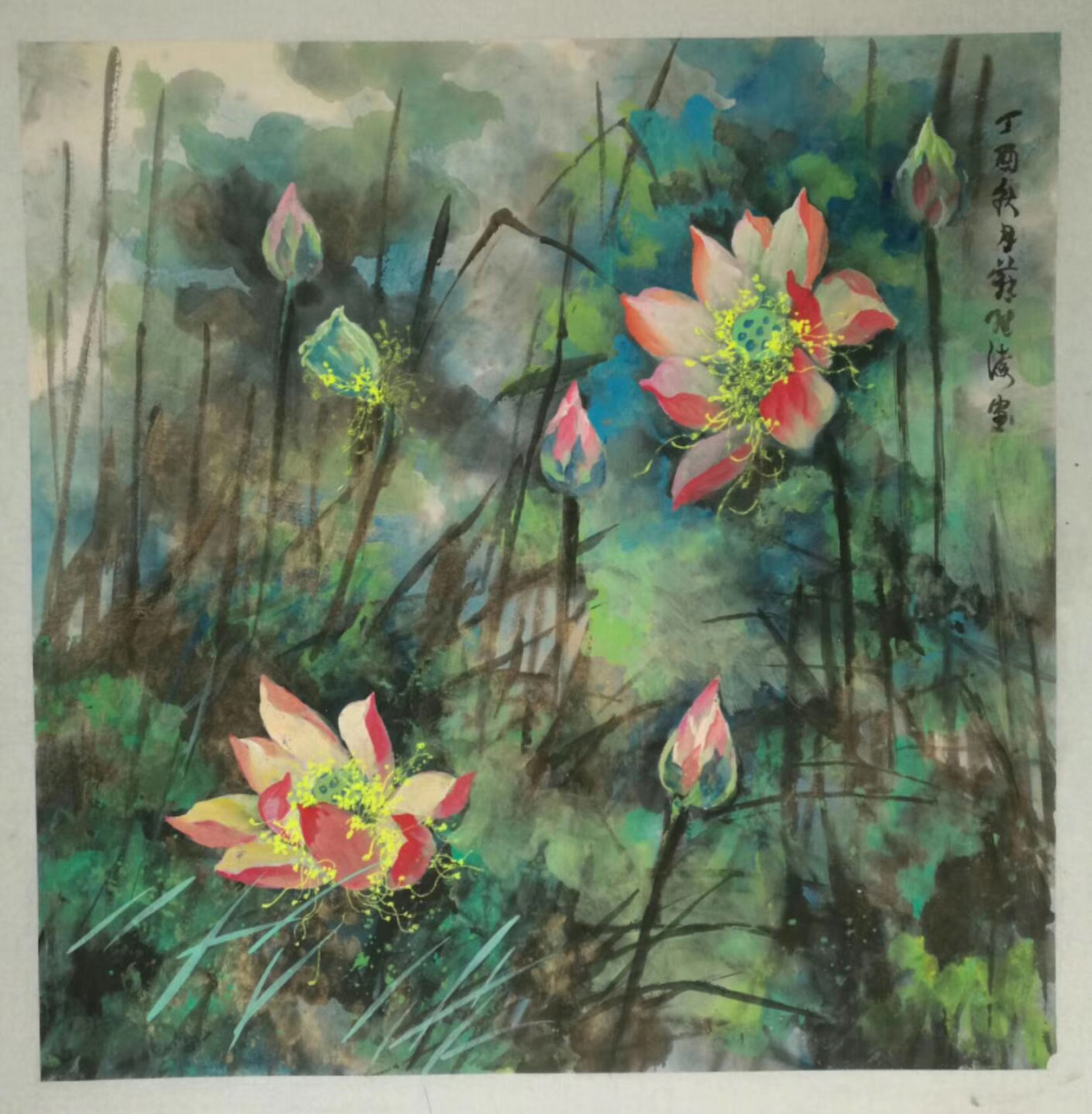 苏继海国画荷花,黄河作品集
