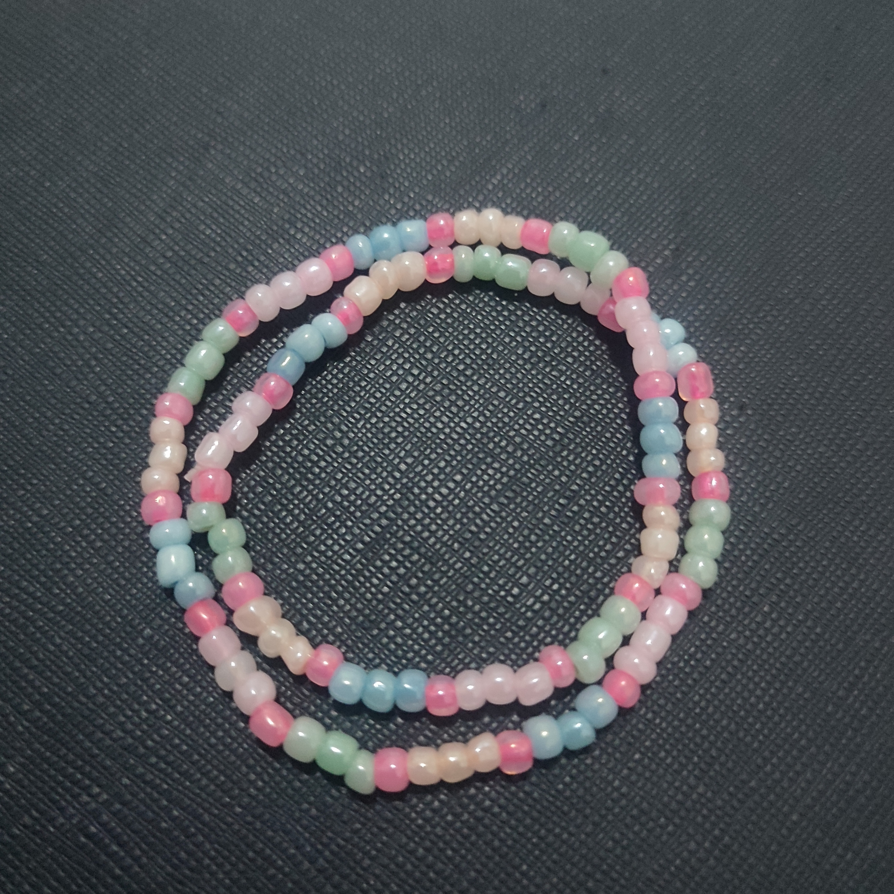 夏季简单清新的米珠手串