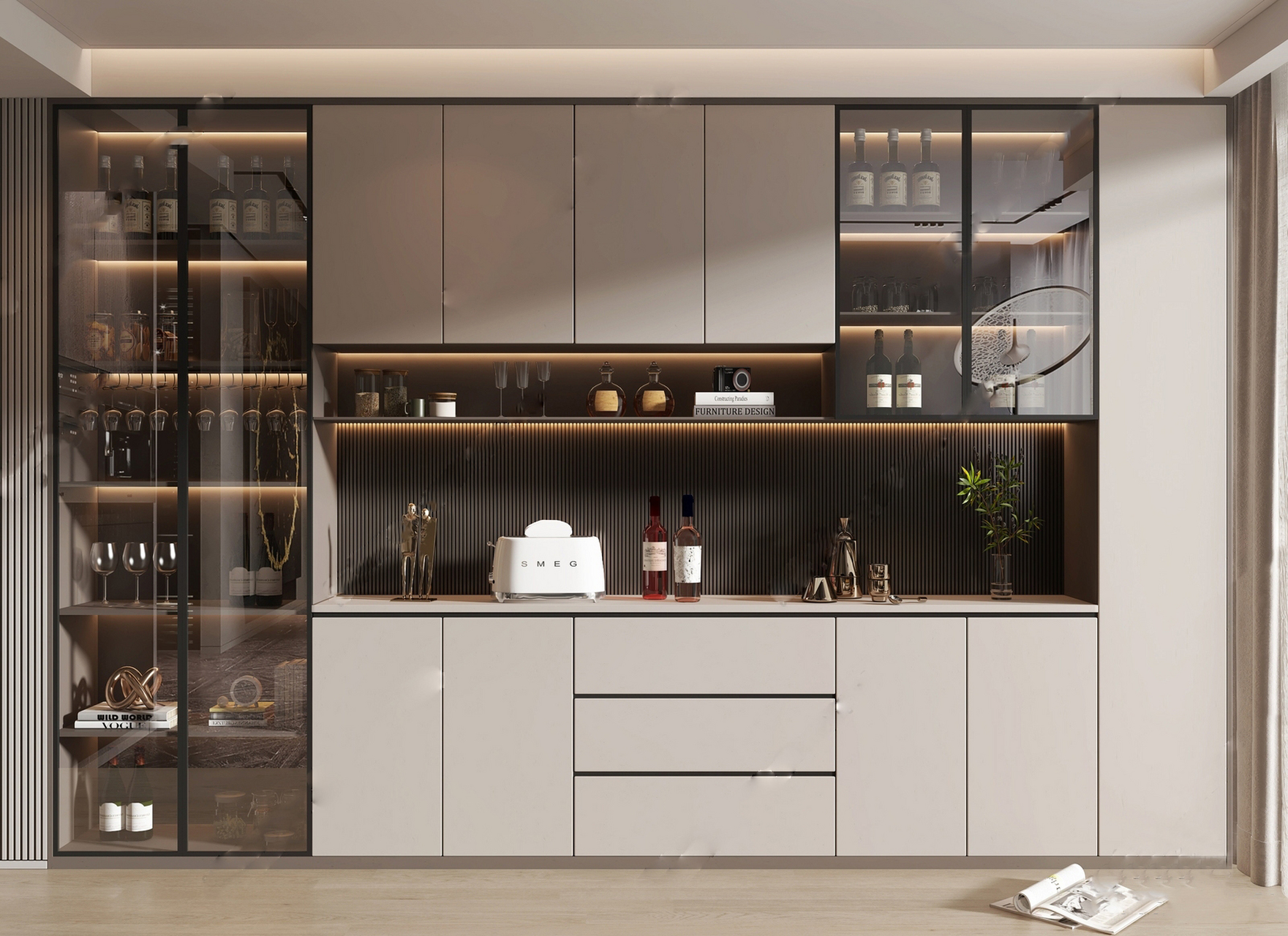 定制酒柜,就跟定制衣柜一样,充分发挥"私人定制"的优势,更加符合自己