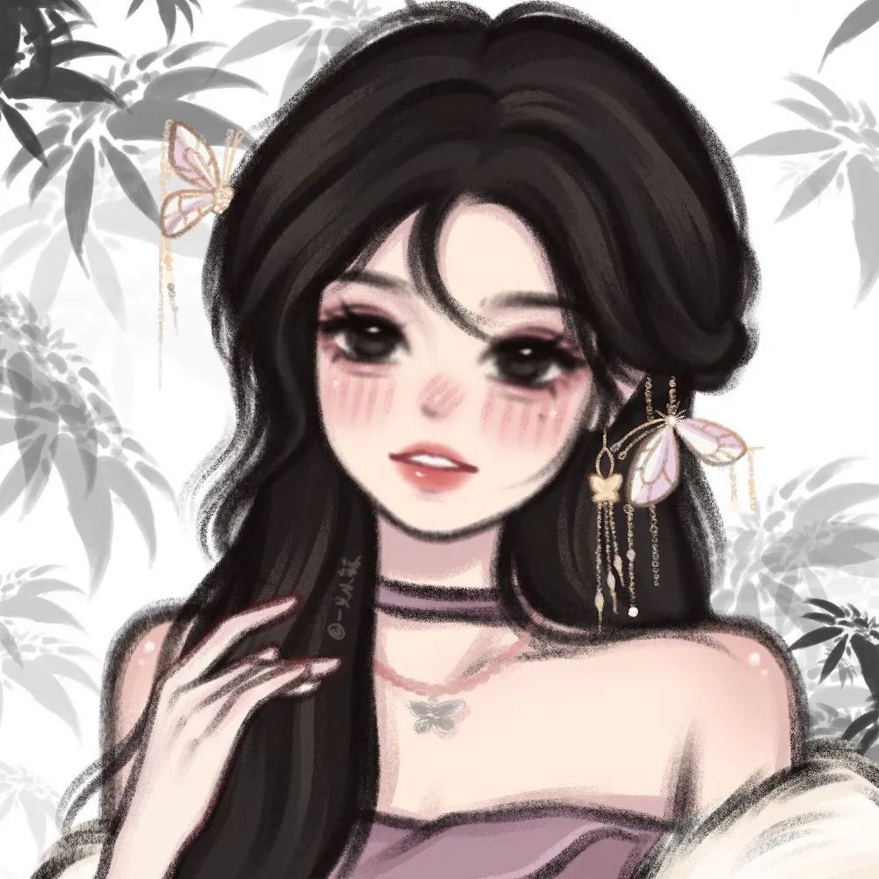 国风新中式超好看的女生头像