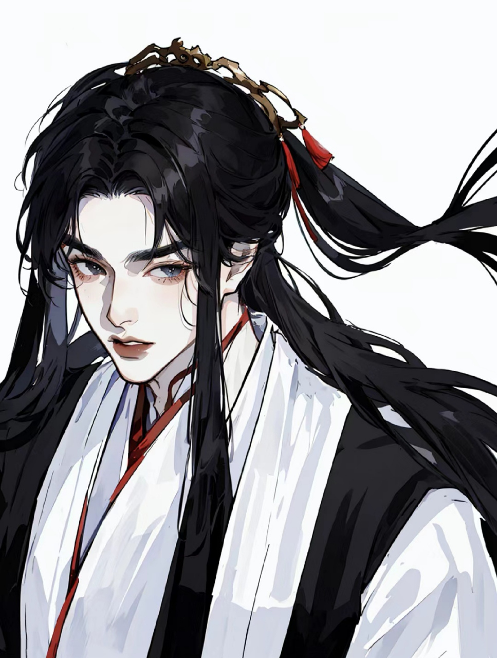 黑发#动漫头像和壁纸# #ai绘画#  图源小红shu@凌道语