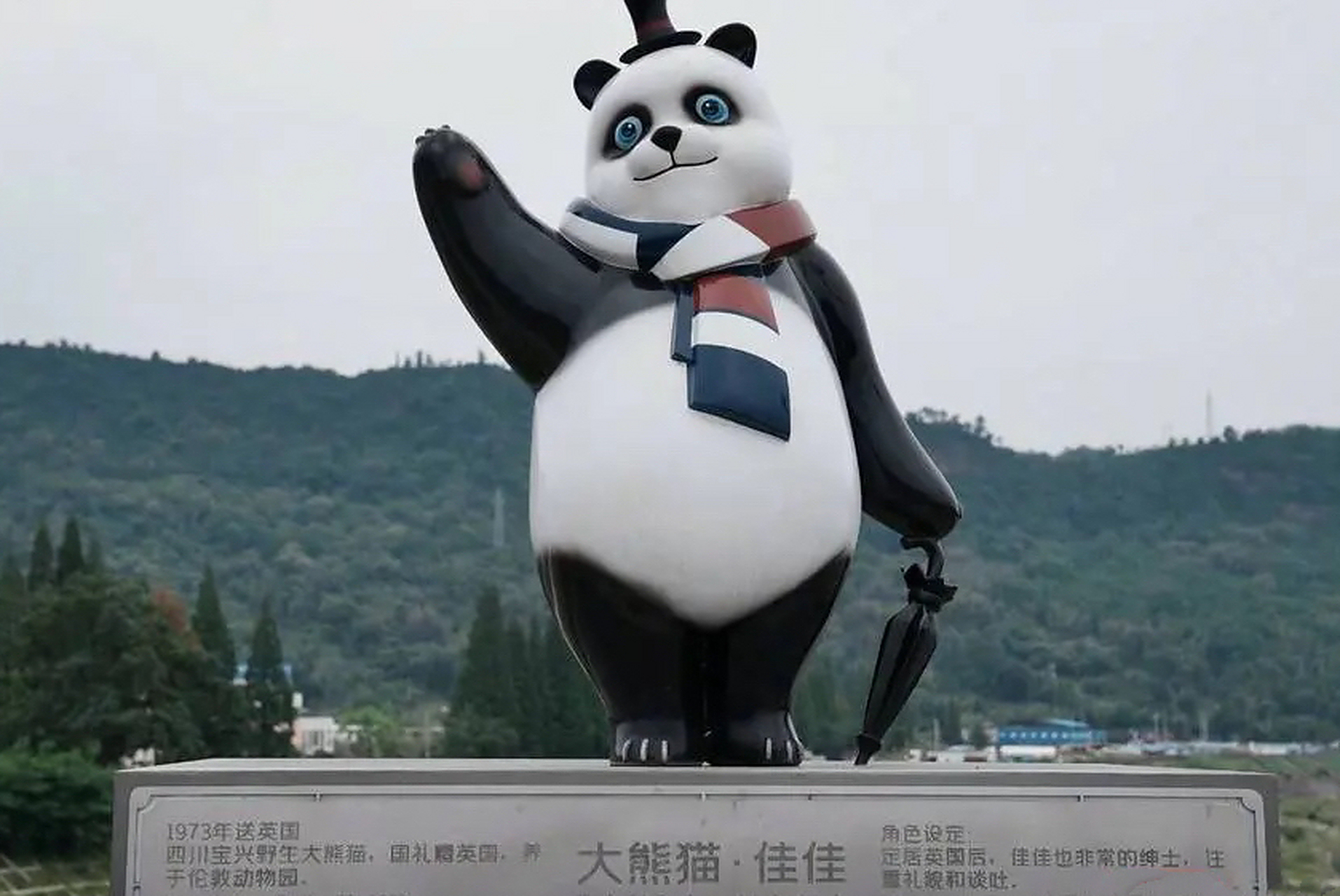 四川雅安大熊猫雕塑穿和服?真相来了!