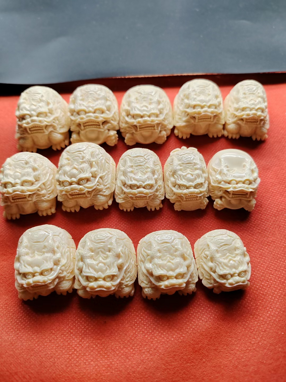 猛犸象牙龙龟手把件