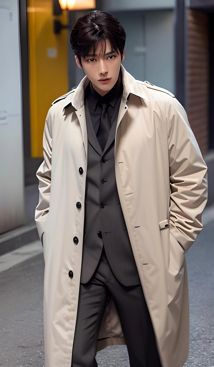 风衣帅哥.ai生成#帅哥
