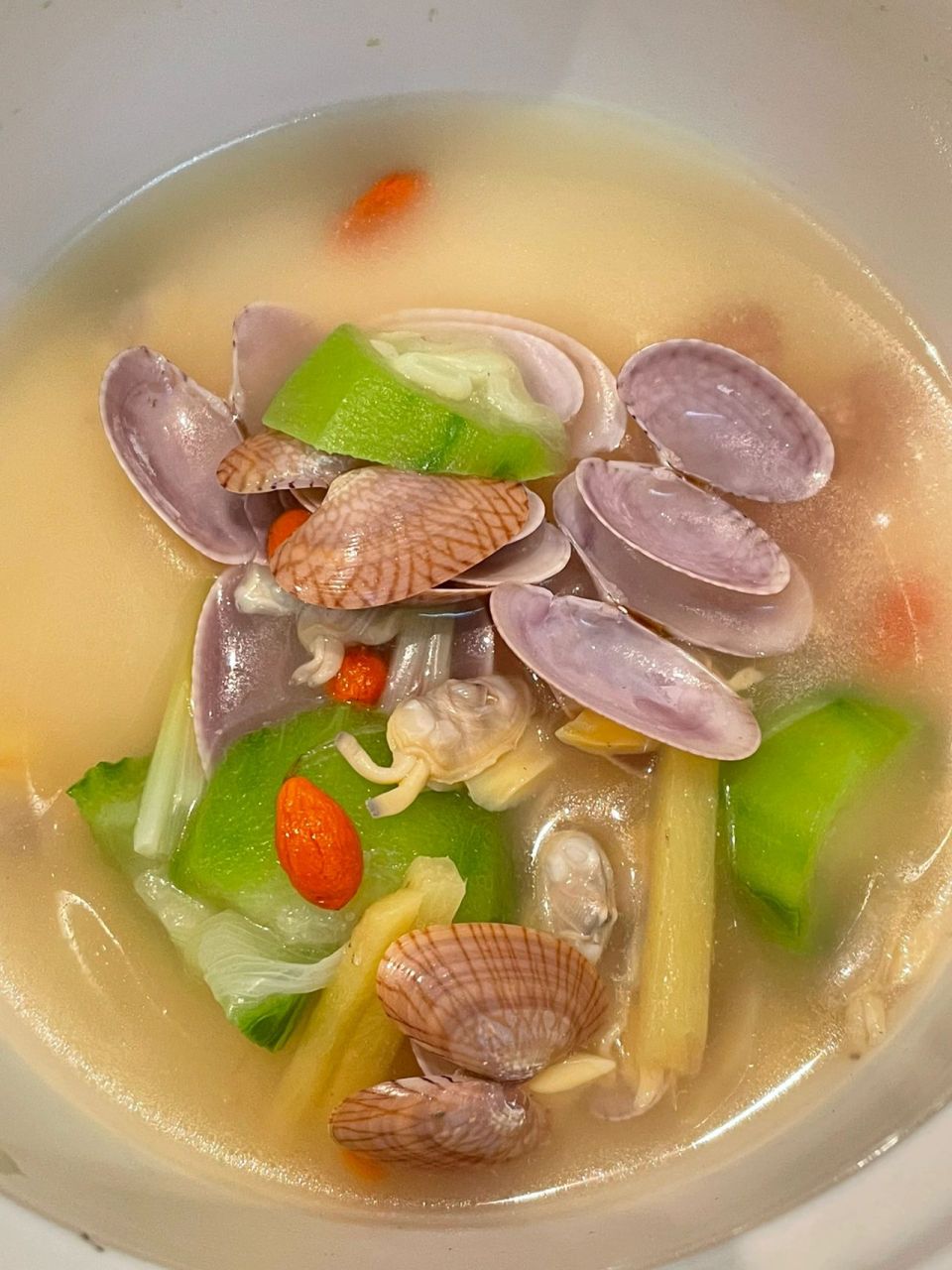 真的巨好喝!|||丝瓜花甲汤!