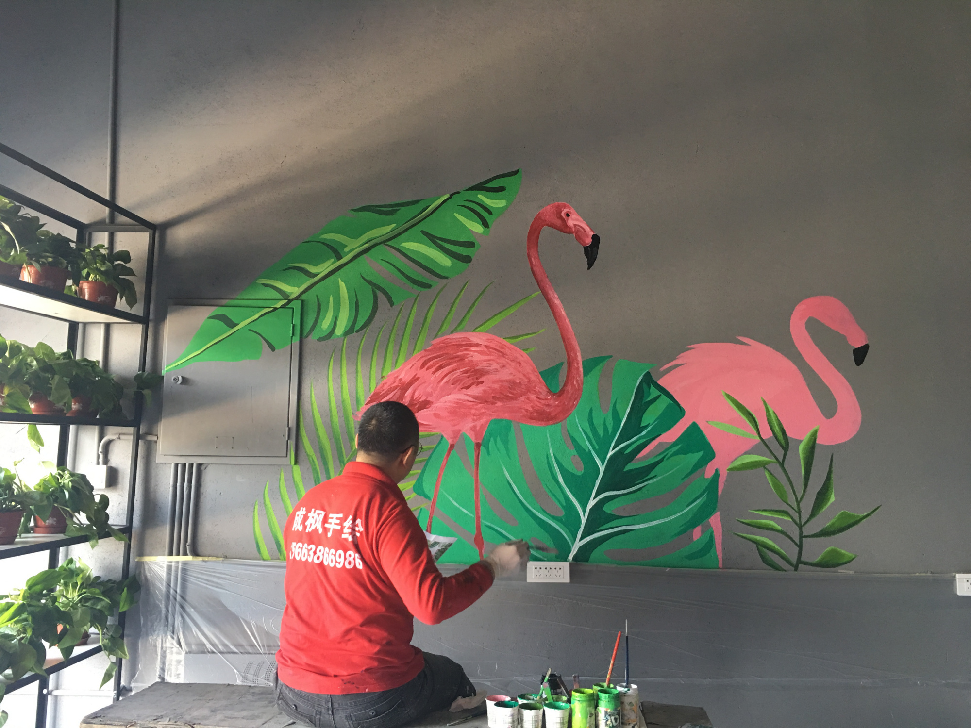 哈尔滨墙体彩绘 墙绘手 绘墙