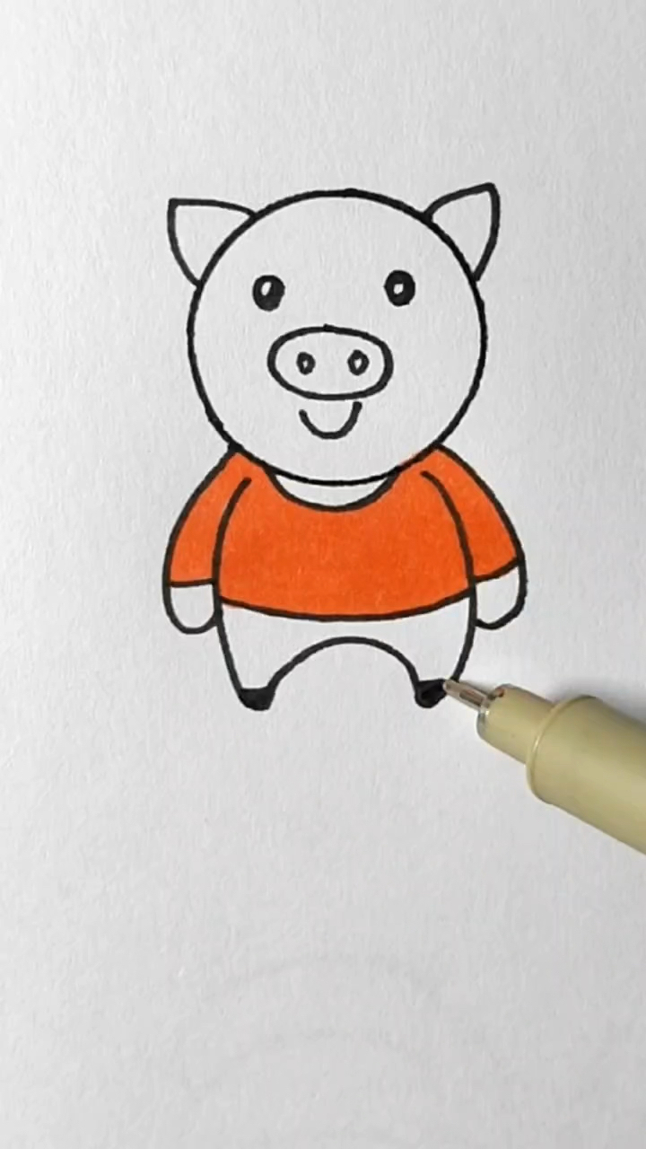 小猪画画图片