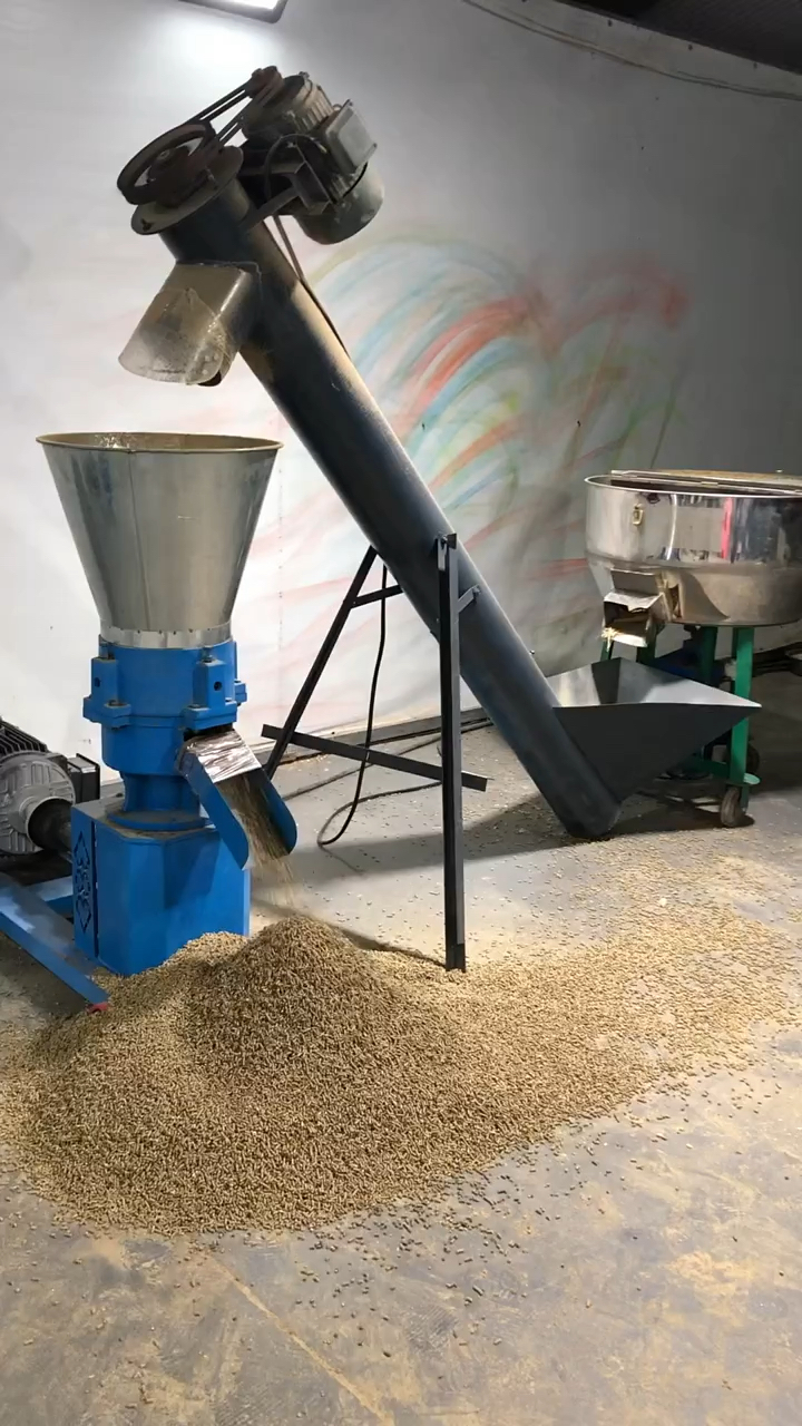 300型饲料颗粒机简易生产线