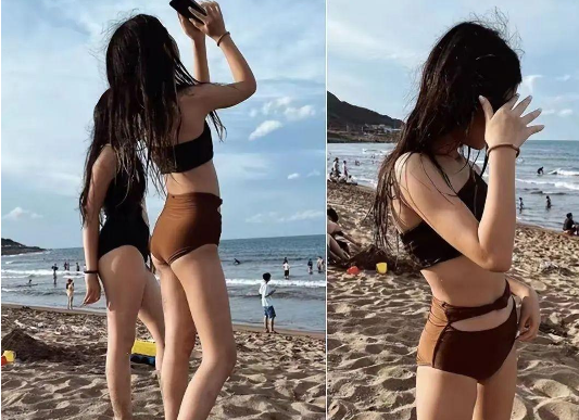 曹格12岁女儿grace,穿露脐装撞脸宋慧乔,打扮成熟时尚