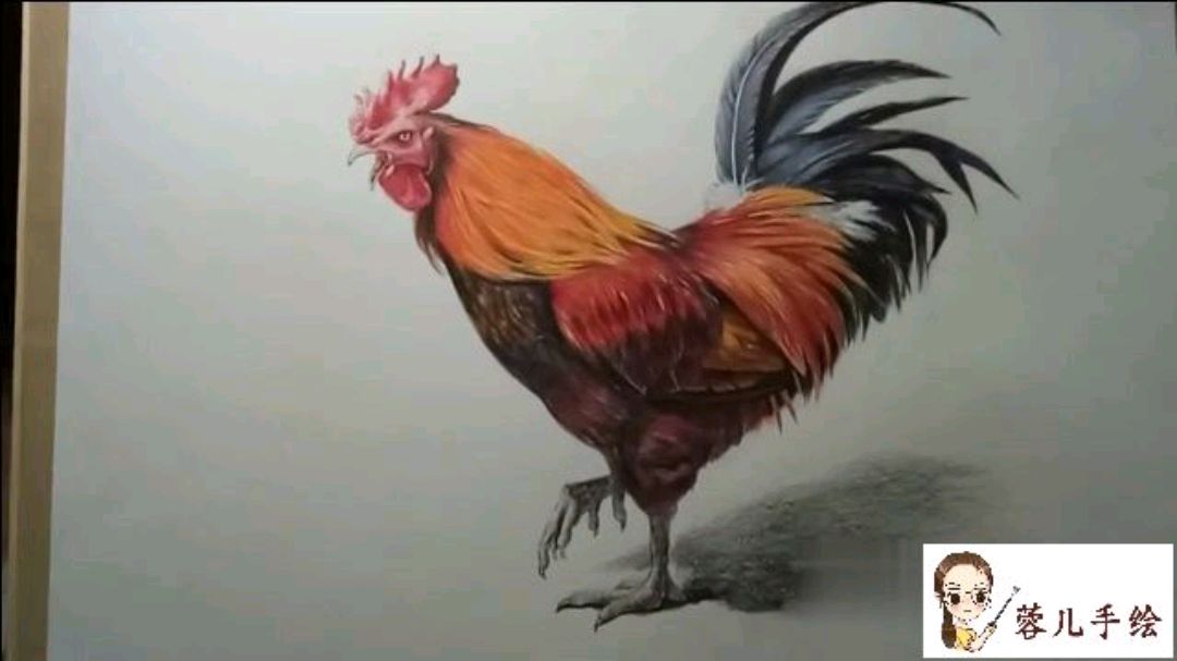 公鸡为什么不下蛋,彩铅画,看完惊呆了