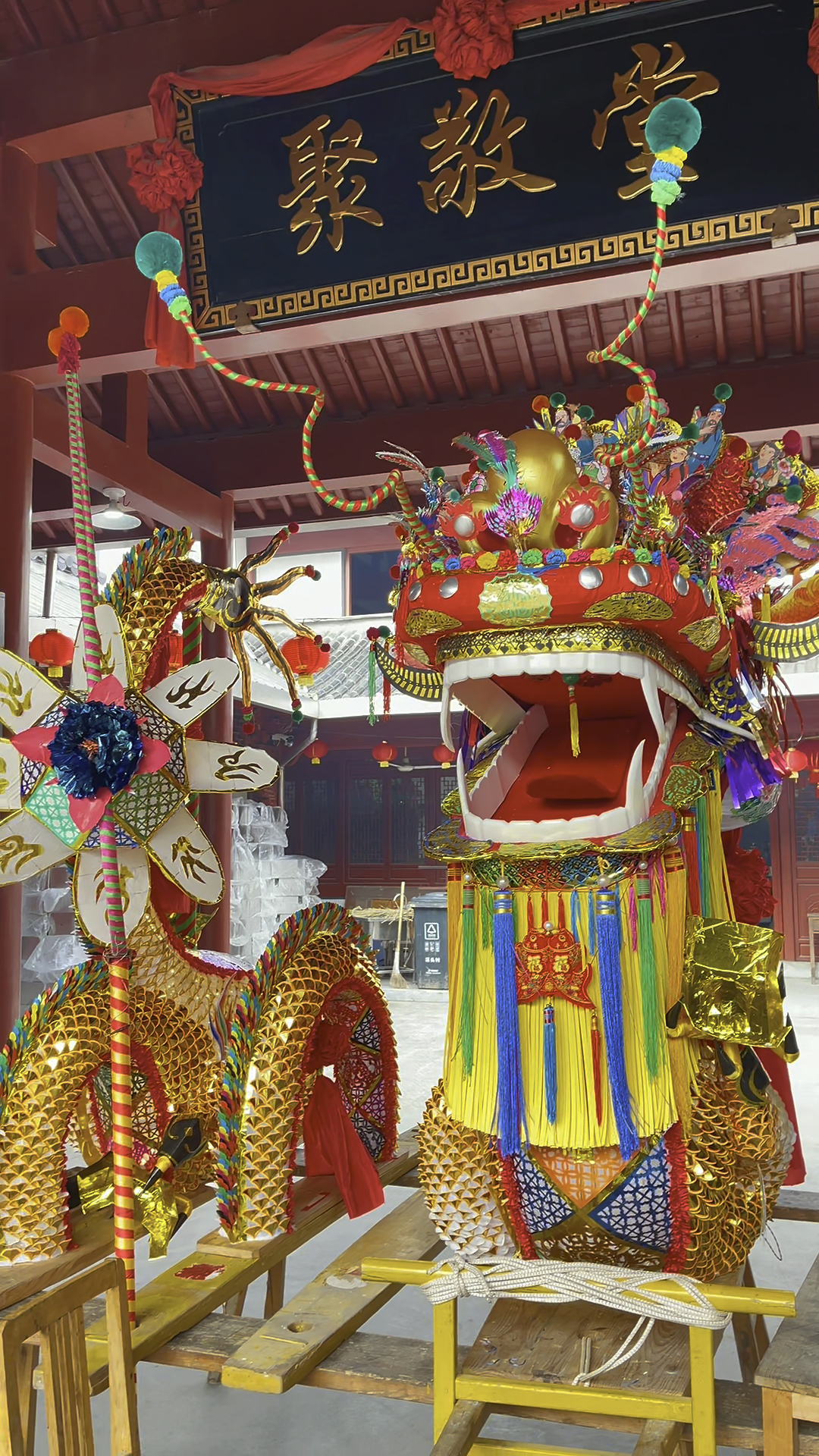 国家级非物质文化遗产—杭州萧山河上板龙,开光大吉!-度小视