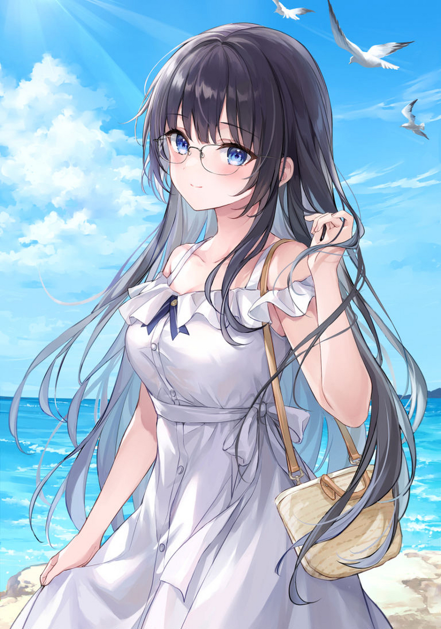 乌黑亮丽 - 黑长直女子插画特辑 -  「黑长直」是许多人心仪的发型.
