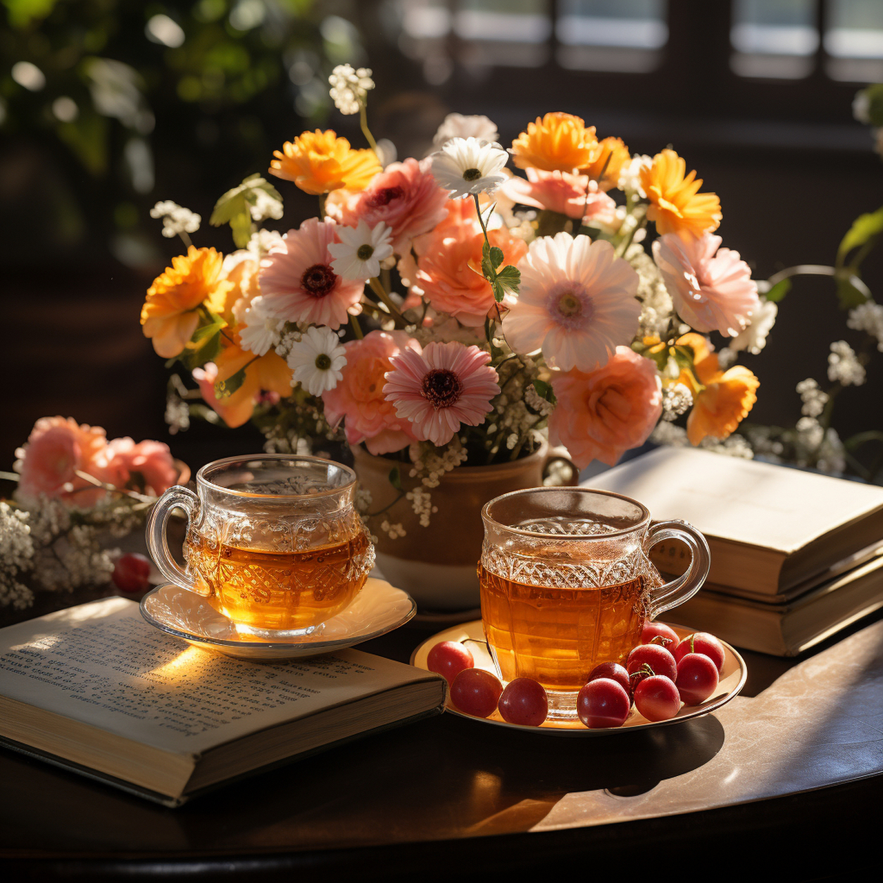 午后阳光·下午茶·书#ai共创计划# #ai提效训练营# #全勤创作局