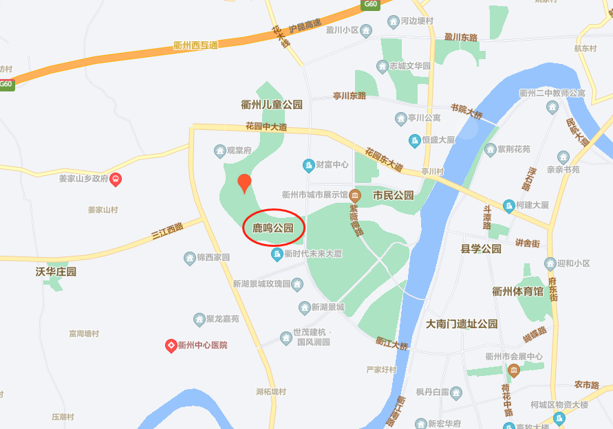 衢州鹿鸣公园平面图图片