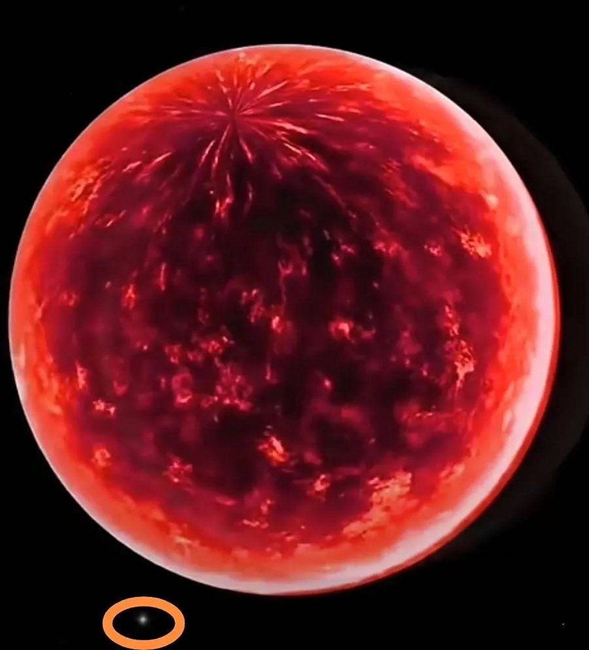 这是位于盾牌座的一颗红超巨星,名字叫做史蒂文森2-18,这颗星球看着很