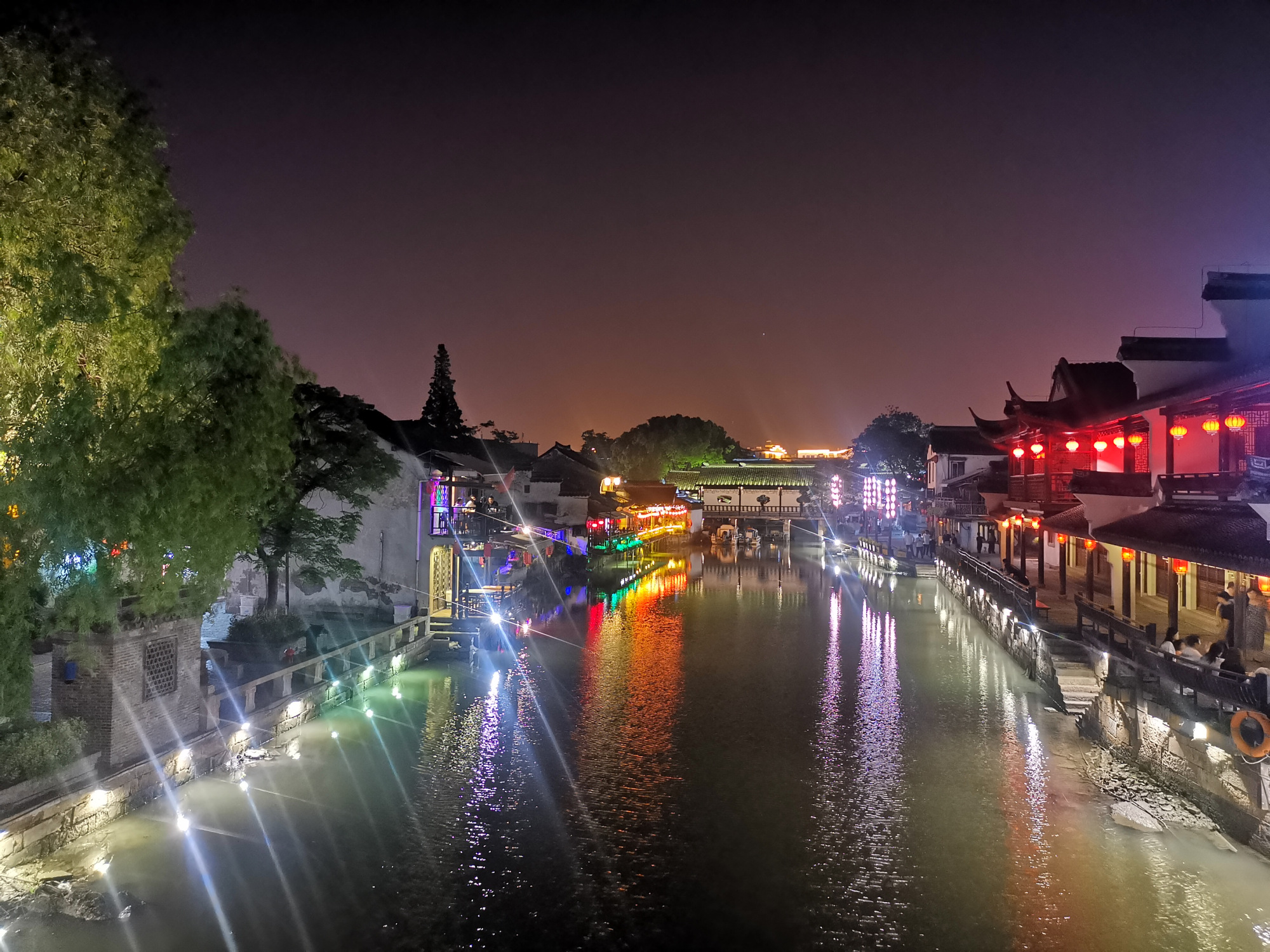 浙江嘉善西塘古镇夜景二