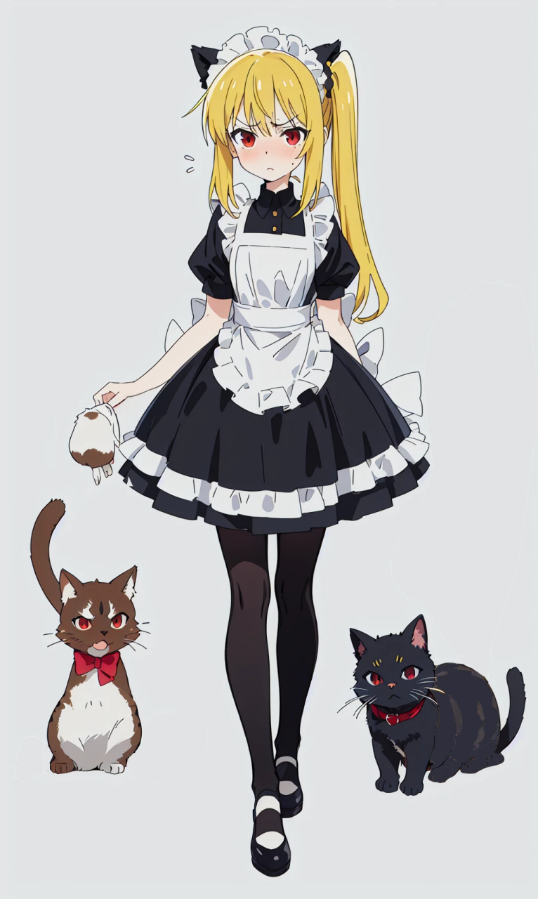 动漫# 猫耳女仆装的虹夏小天使,可爱到让人想发电的程度[awsl] b站