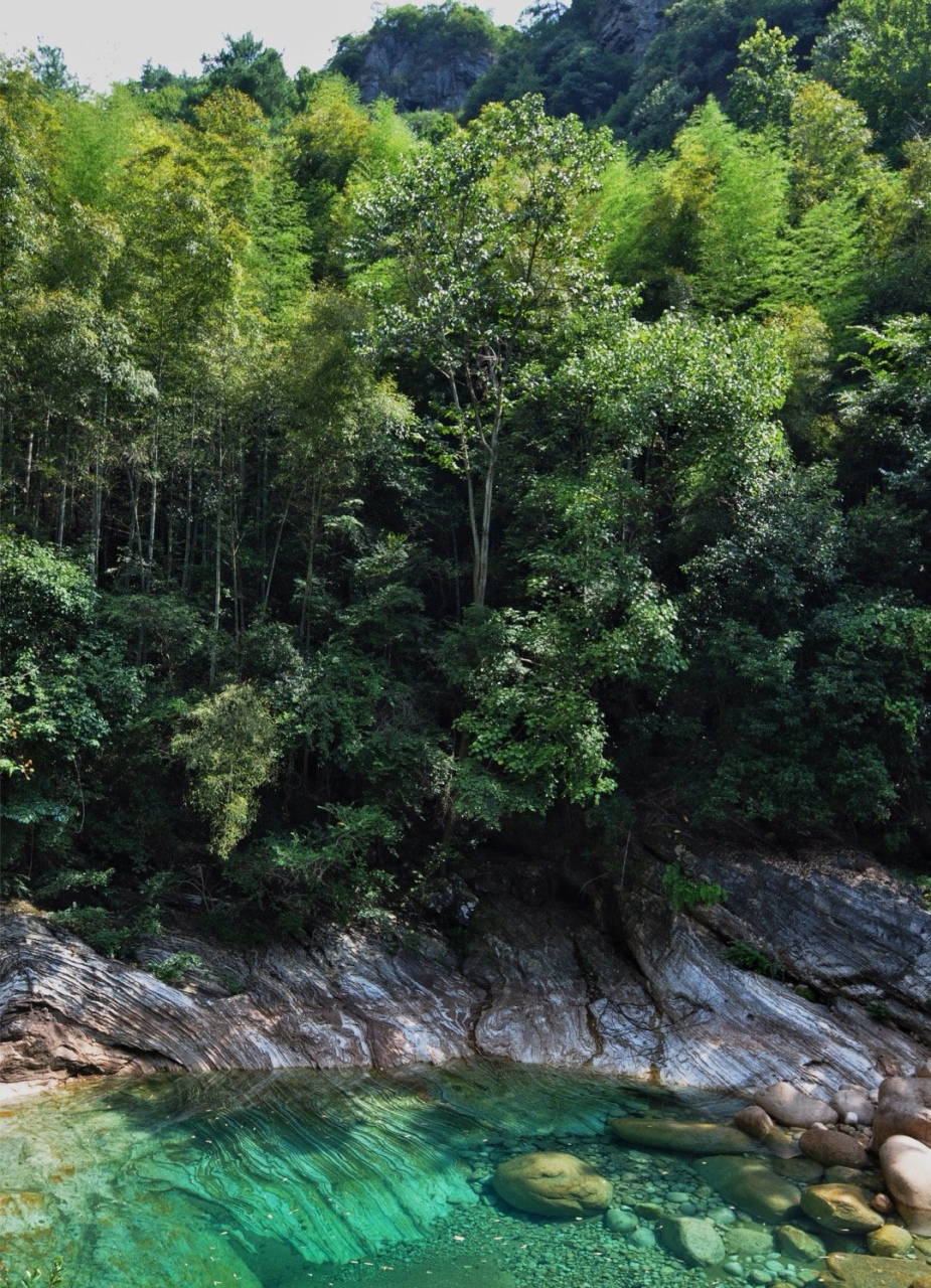 黄山翡翠谷02 位于黄山风景区南大门汤口镇山岔村, 峡谷长达6华里
