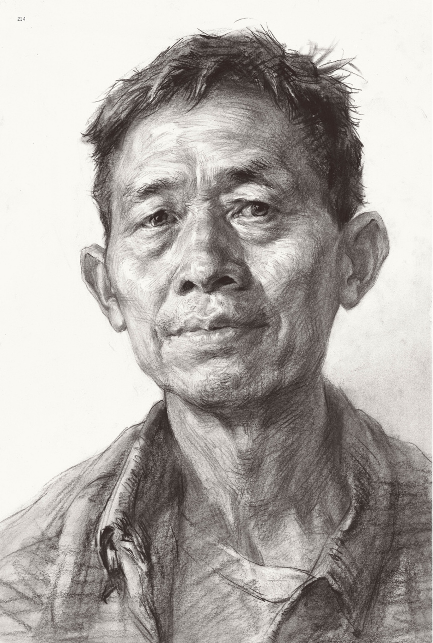 素描头像高清临摹素材分享,偏美院方向自然光.