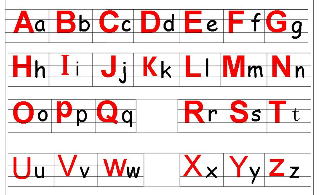 小学abcdefg字母表图片