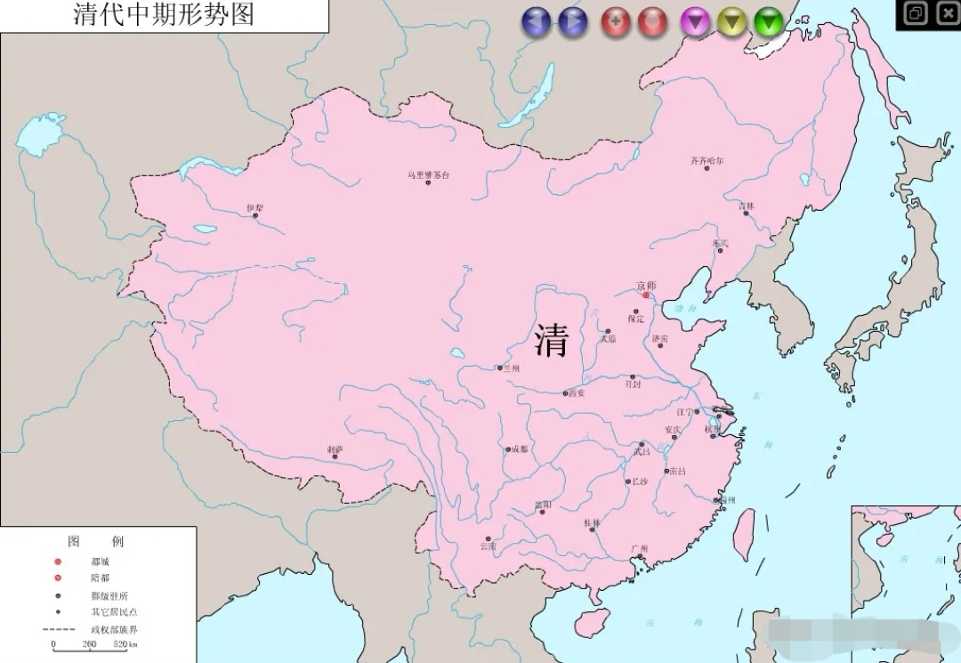 清朝割地赔款地图图片