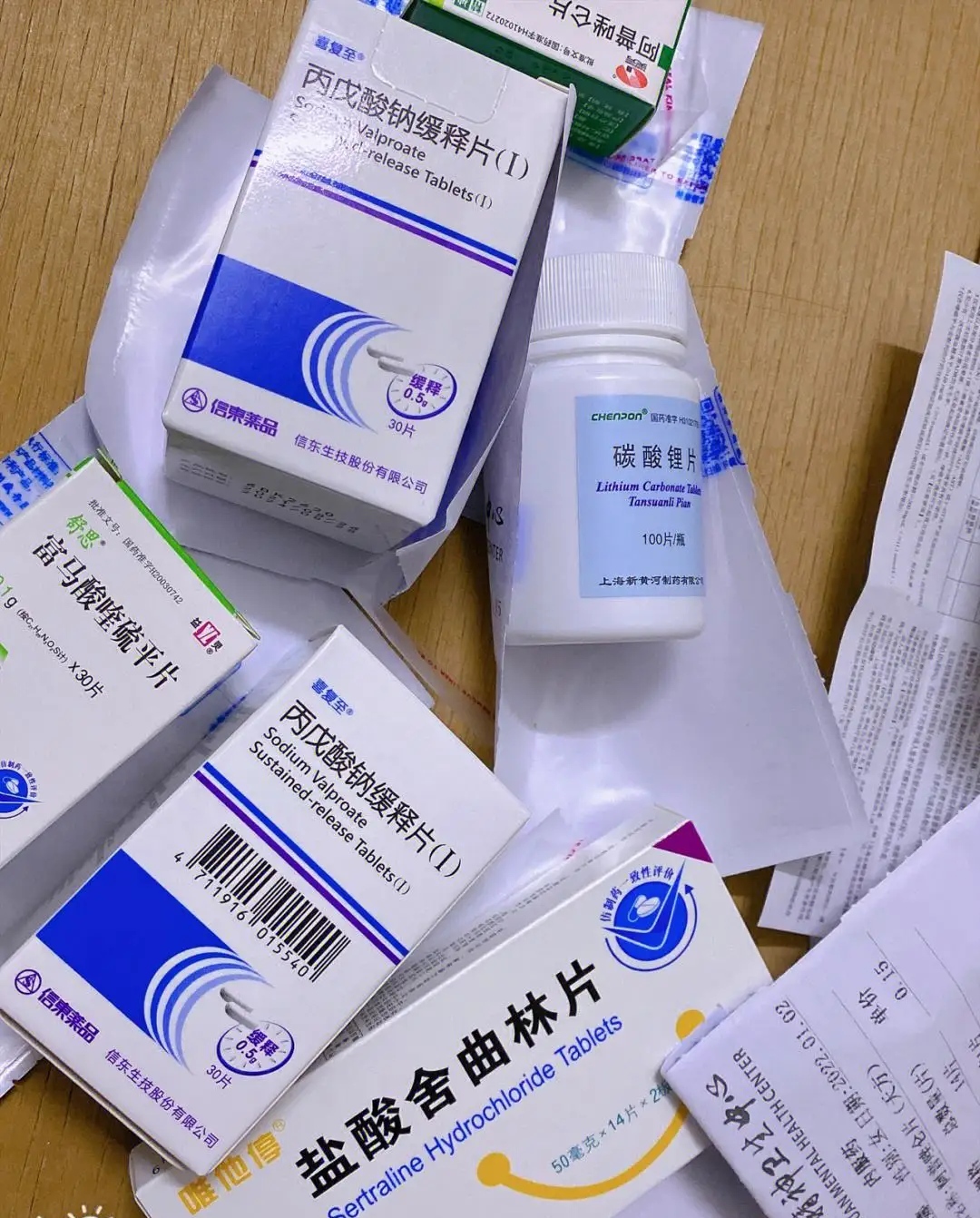 1,抗抑郁,抗焦虑药:米氮平,帕罗西汀,氟西汀,西酞普兰等