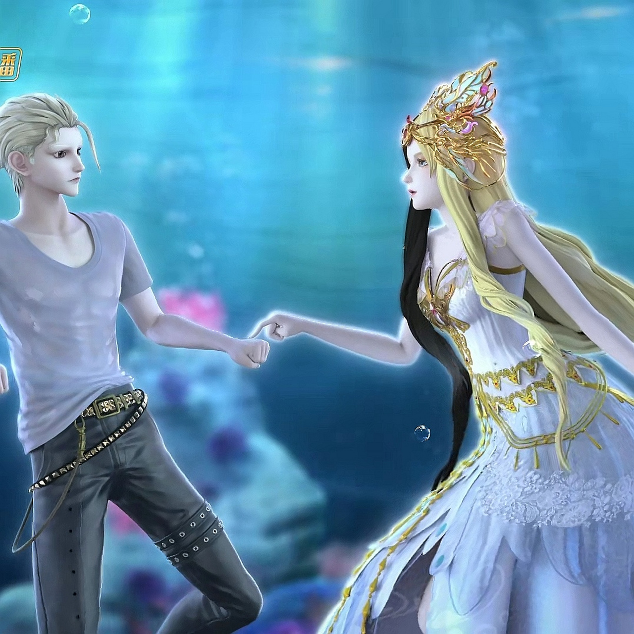 在《叶罗丽x光浮尘》中,光仙子第一次施展光印记,并且把它给了庞尊