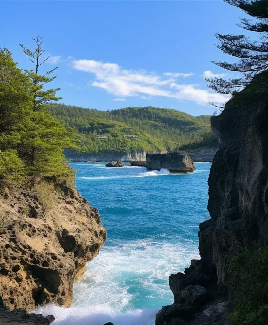 蓝月谷景色图片