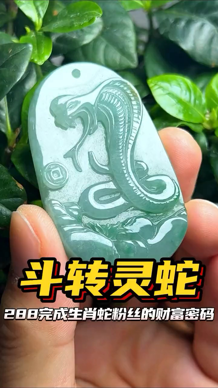 属蛇粉思的生肖蛇牌,斗转灵蛇?-度小视