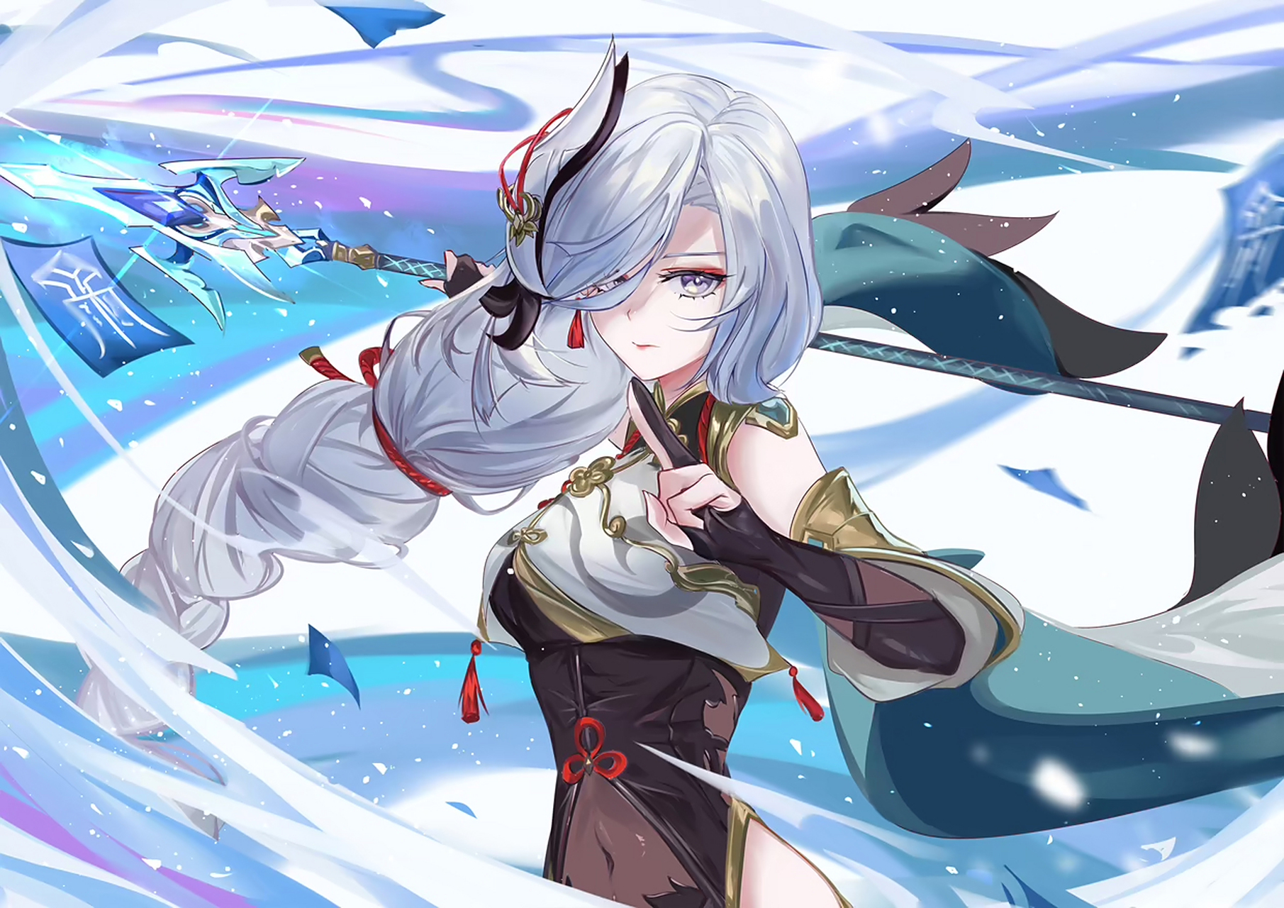 #二次元美少女# #原神同人动漫# 原神冰系女角色都是大美女[色]