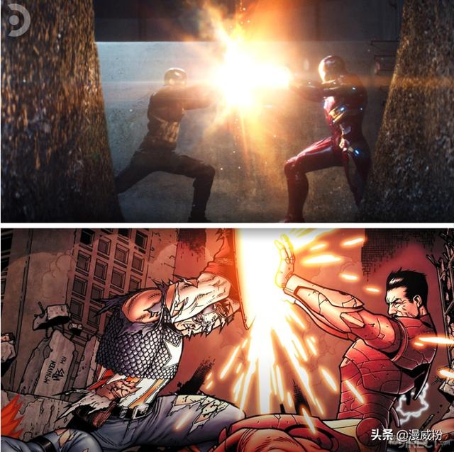 内战漫画漫威电影中的10大漫画场景美队钢铁侠内战神还原