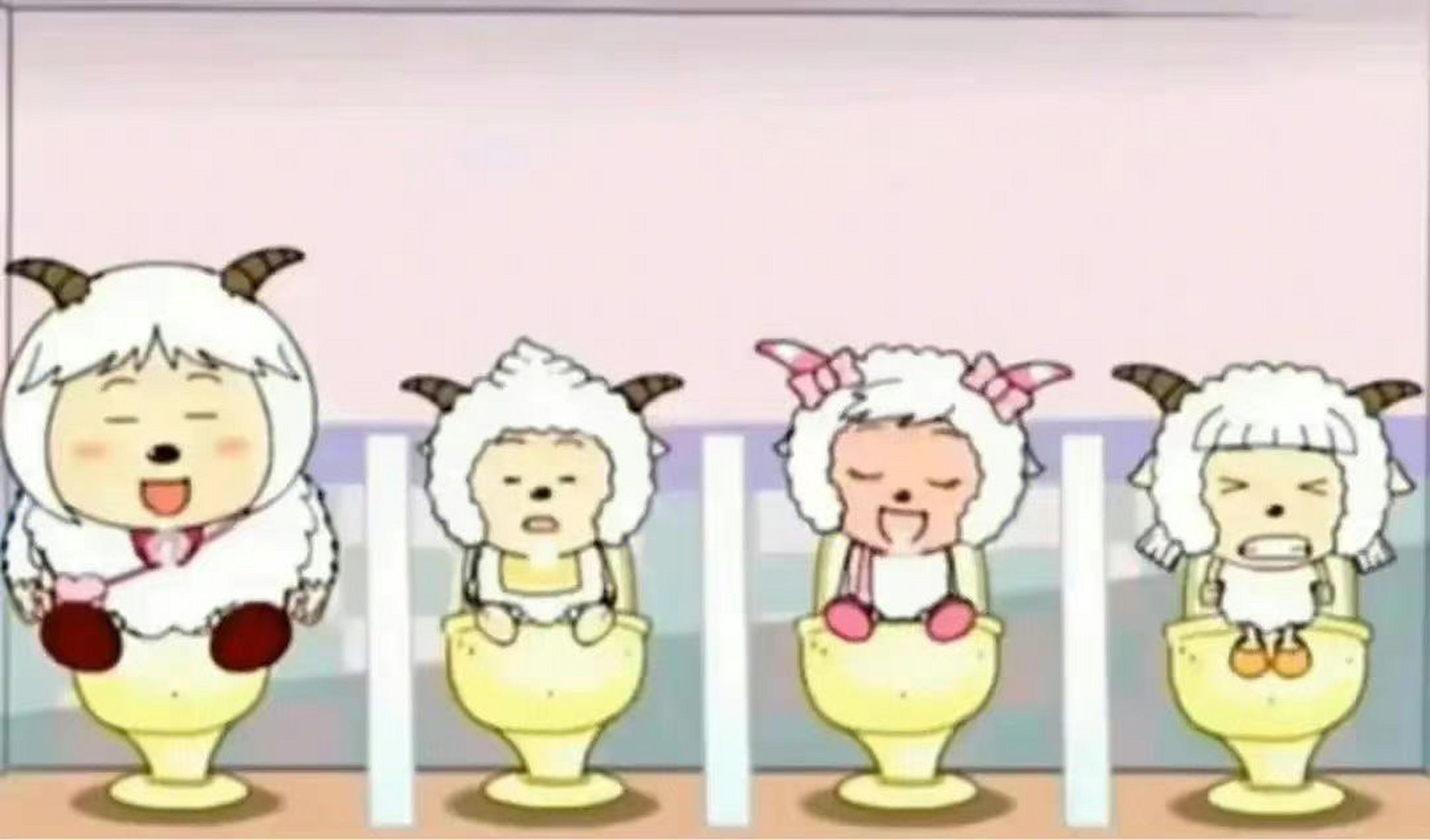 喜羊羊与灰太狼# 懒羊羊上女厕所实锤了