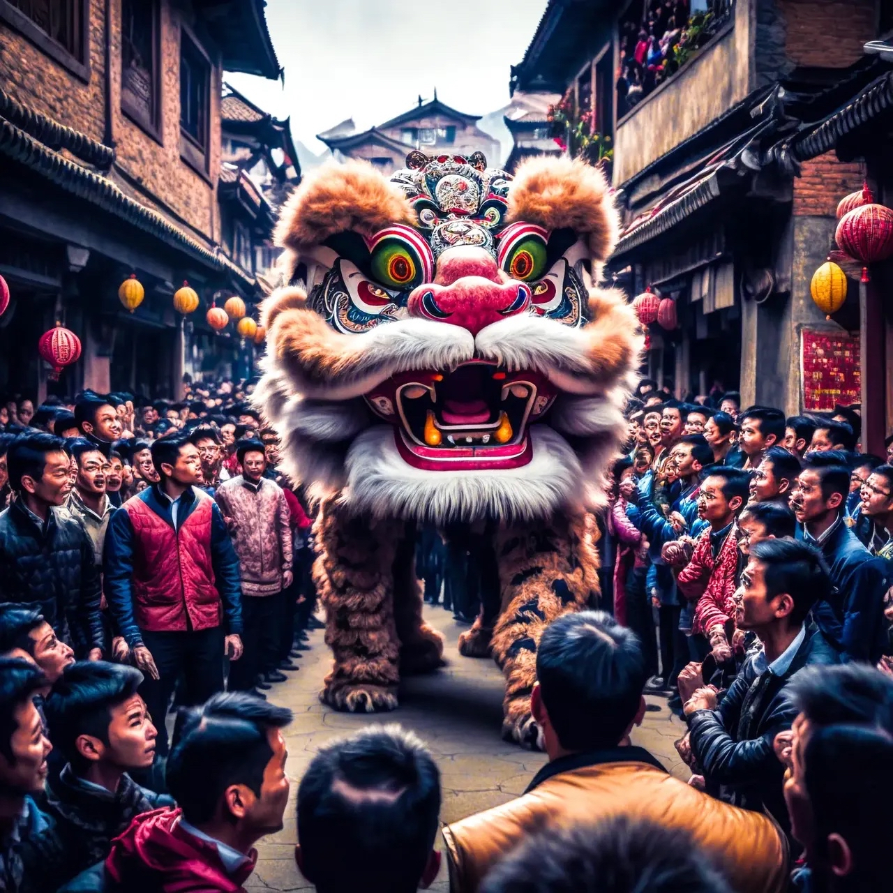 舞狮有南北之分,南狮又称醒狮.