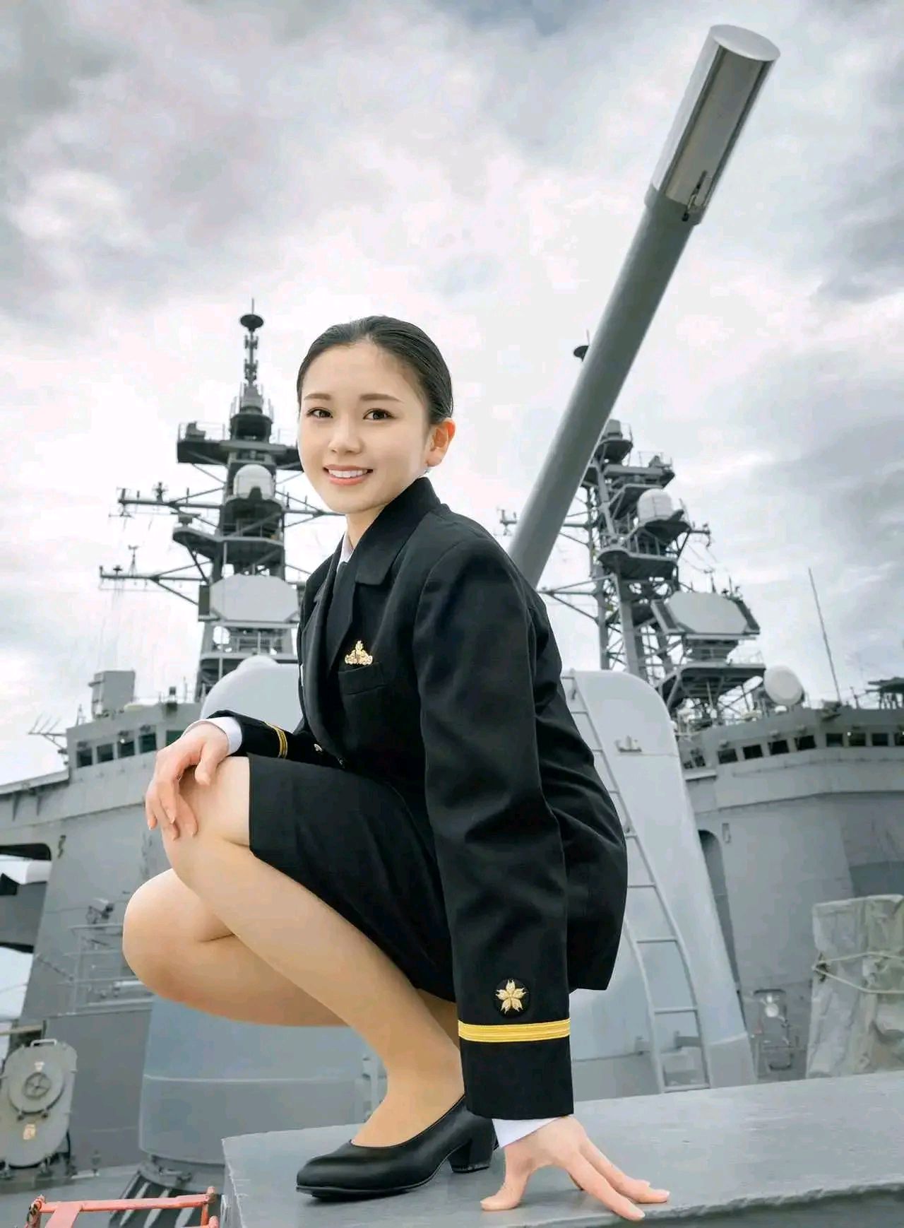 目前在日本自卫队中女兵大约有1