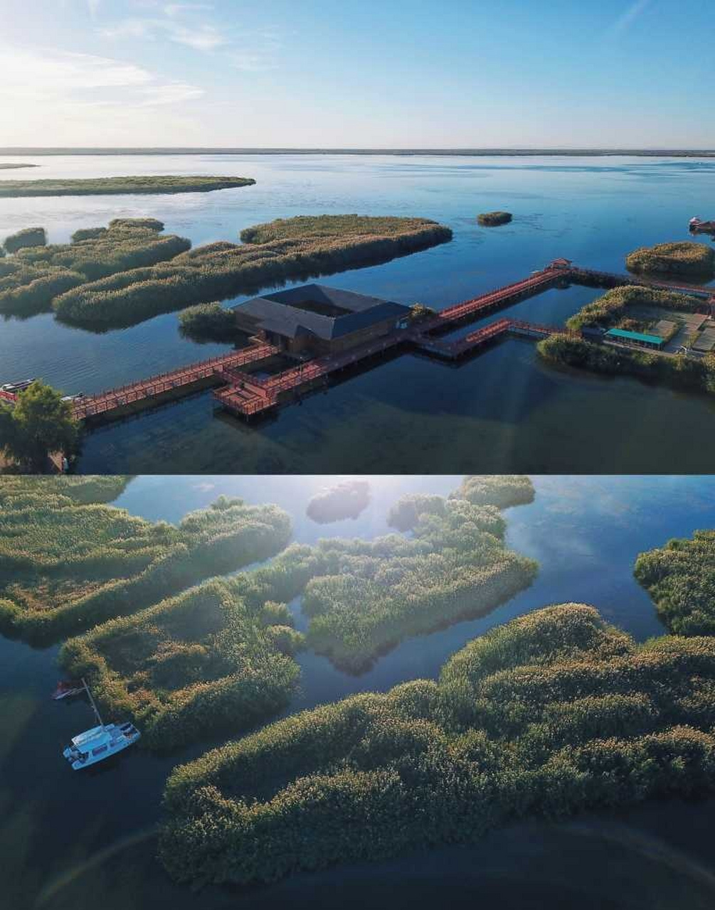 乌梁素海是由黄河改道而形成的河迹湖,位于乌拉特前旗境内,是黄河流域