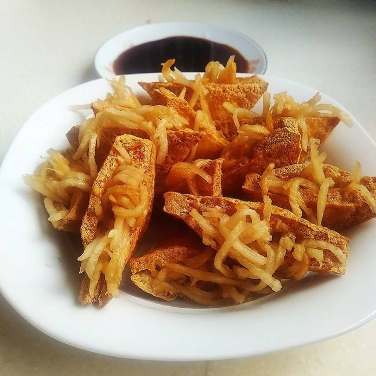 四川特色小吃,夹丝豆腐干